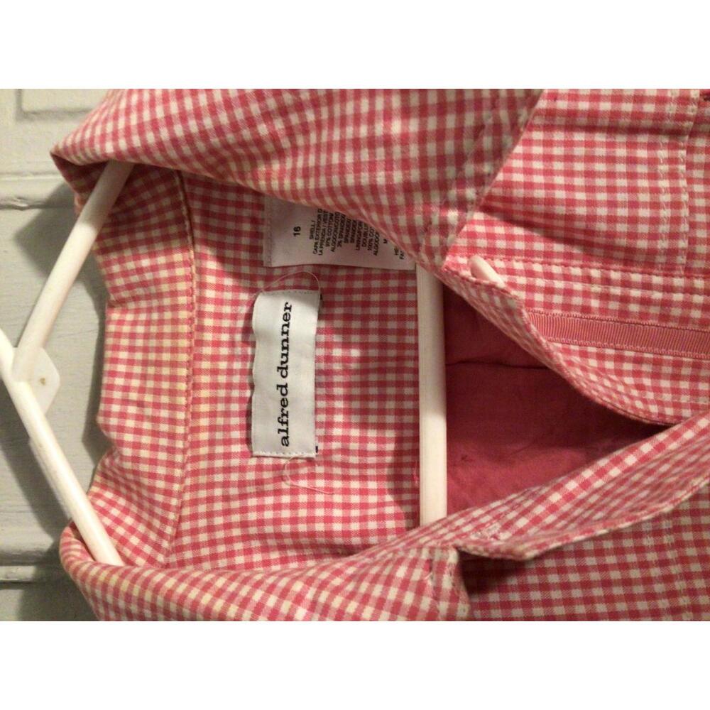 Alfred Dunner Pink and White Gingham Jacket Size 16 - Picture 7 of 12